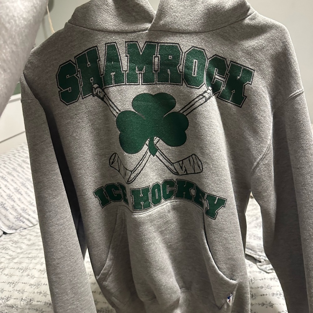 Russell Athletic Gray Shamrock Hoodie